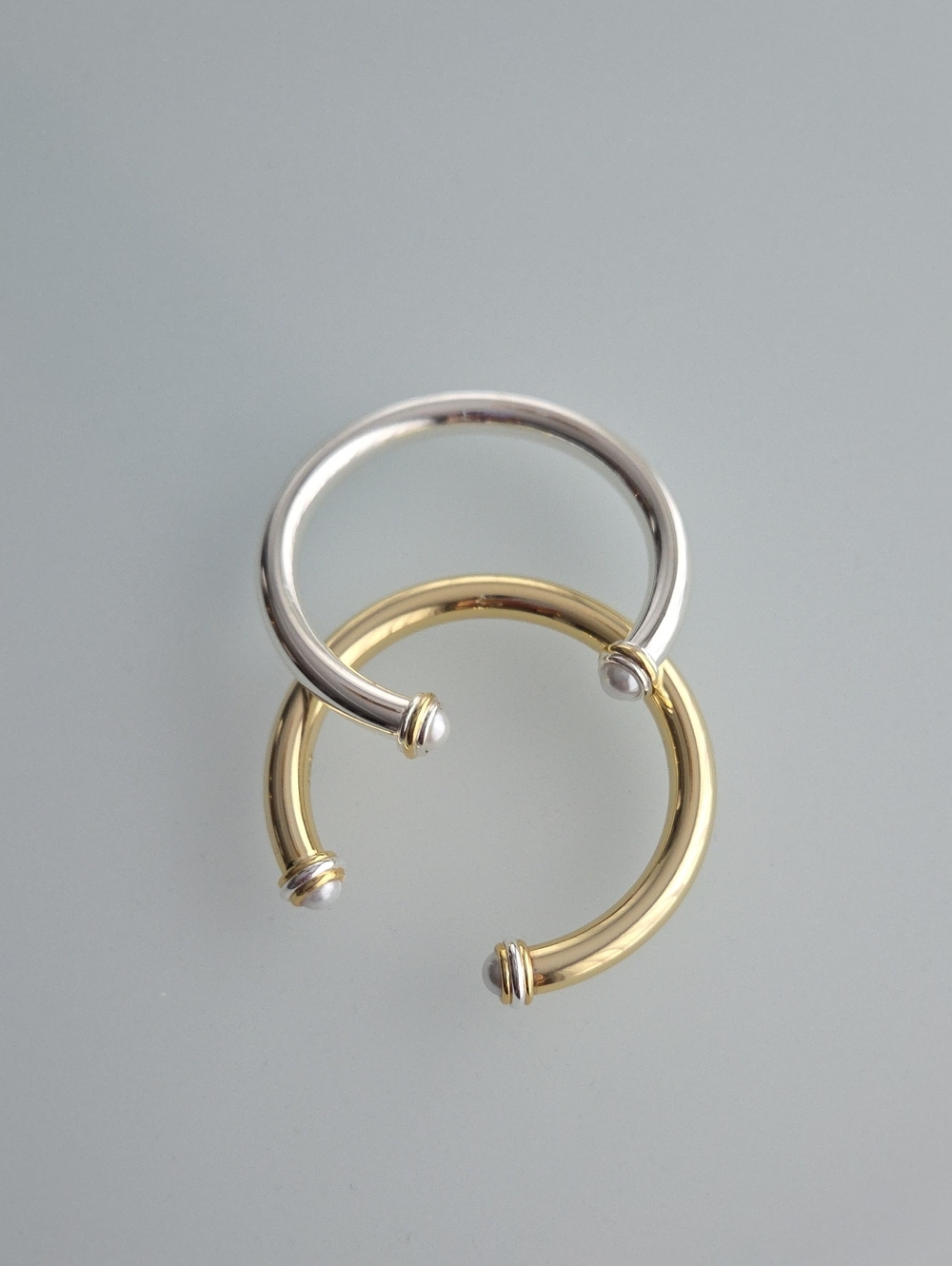 DRAE Collection Saturn Bracelets, Gold and Silver